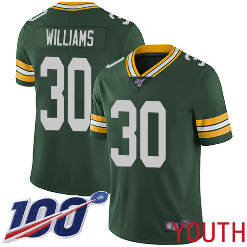 Green Bay Packers Limited Green Youth 30 Williams Jamaal Home Jersey Nike NFL 100th Season Vapor Untouchable